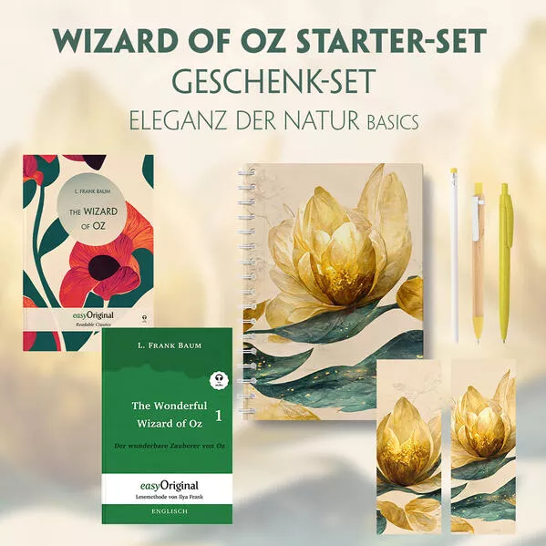 Cover: The Wonderful Wizard of Oz Starter-Paket Geschenkset 2 Bücher (mit Audio-Online) + Eleganz der Natur Schreibset Basics
