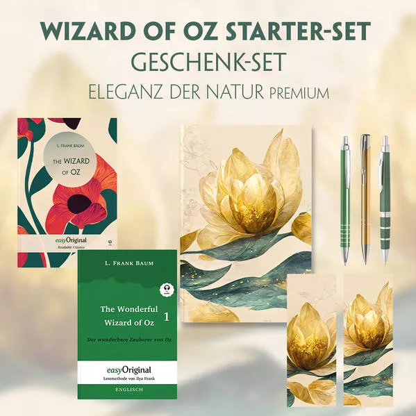 Cover: The Wonderful Wizard of Oz Starter-Paket Geschenkset 2 Bücher (mit Audio-Online) + Eleganz der Natur Schreibset Premium