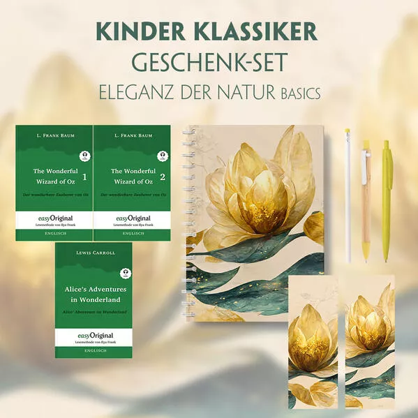 Cover: Kinder Klassiker Geschenkset - 3 Bücher (mit Audio-Online) + Eleganz der Natur Schreibset Basics