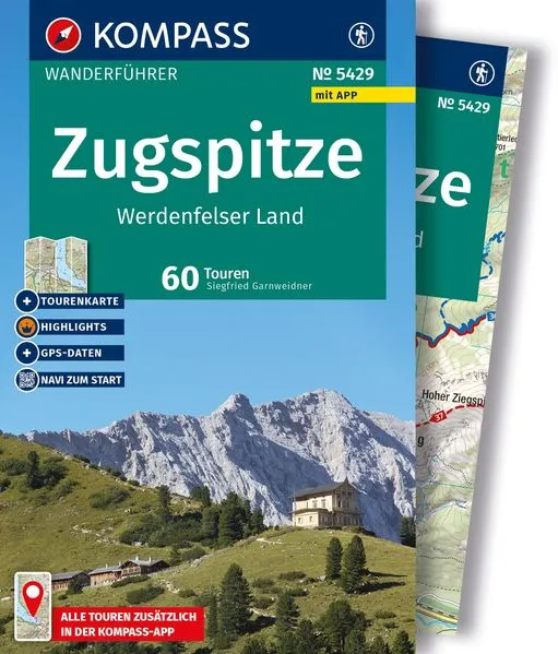 Cover: KOMPASS Wanderführer Zugspitze, Werdenfelser Land, 60 Touren mit Extra-Tourenkarte