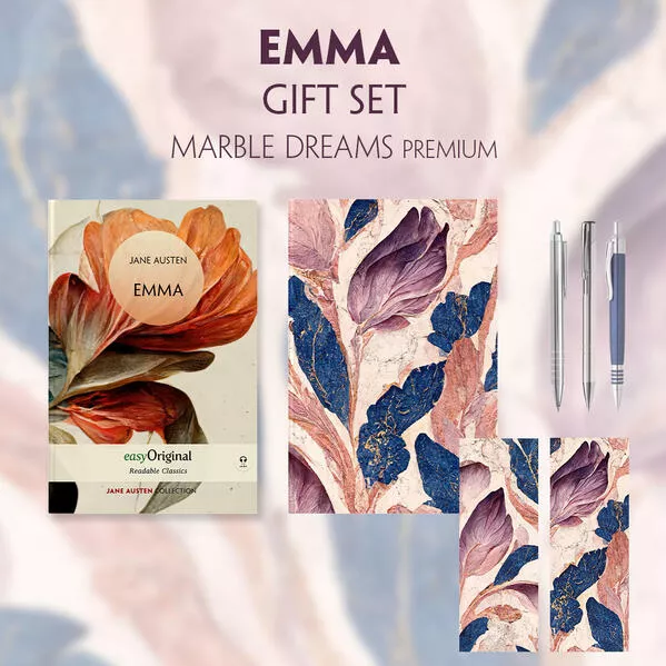 Cover: Emma (with audio-online) Readable Classics Geschenkset + Marmorträume Schreibset Premium