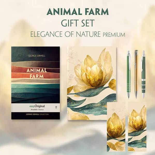 Cover: Animal Farm (with audio-online) Readable Classics Geschenkset + Eleganz der Natur Schreibset Premium
