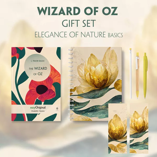 Cover: The Wizard of Oz (with audio-online) Readable Classics Geschenkset + Eleganz der Natur Schreibset Basics