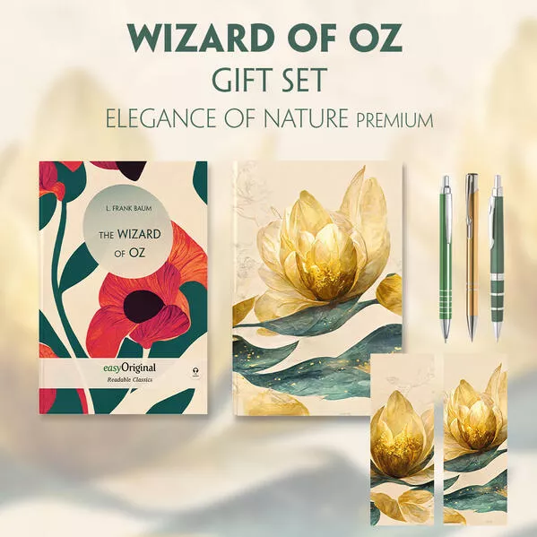 The Wizard of Oz (with audio-online) Readable Classics Geschenkset + Eleganz der Natur Schreibset Premium