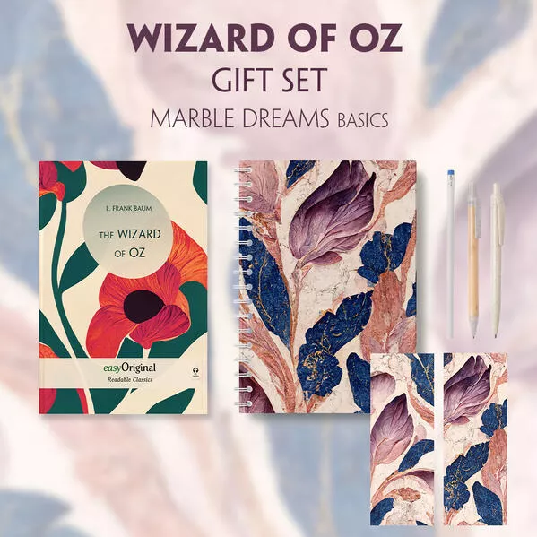The Wizard of Oz (with audio-online) Readable Classics Geschenkset + Marmorträume Schreibset Basics