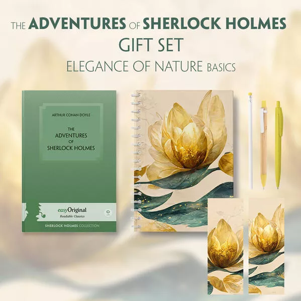 The Adventures of Sherlock Holmes (with audio-online) Readable Classics Geschenkset + Eleganz der Natur Schreibset Basics</a>