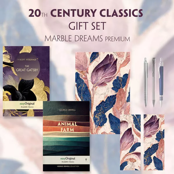 Cover: 20th Century Classics Books-Set (with audio-online) Readable Classics Geschenkset + Marmorträume Schreibset Premium