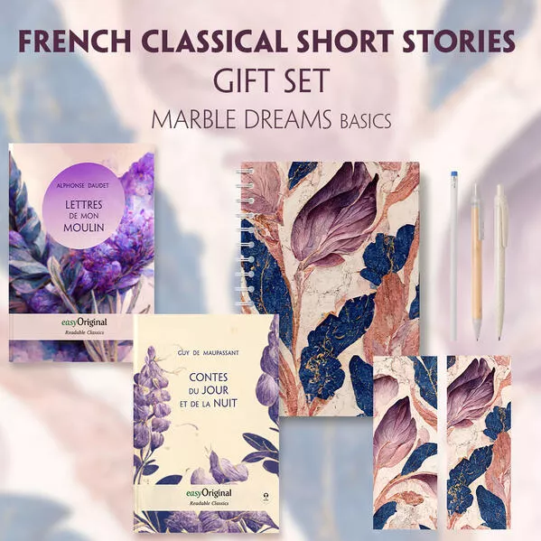 French Classical Short Stories (with audio-online) Readable Classics Geschenkset + Marmorträume Schreibset Basics</a>