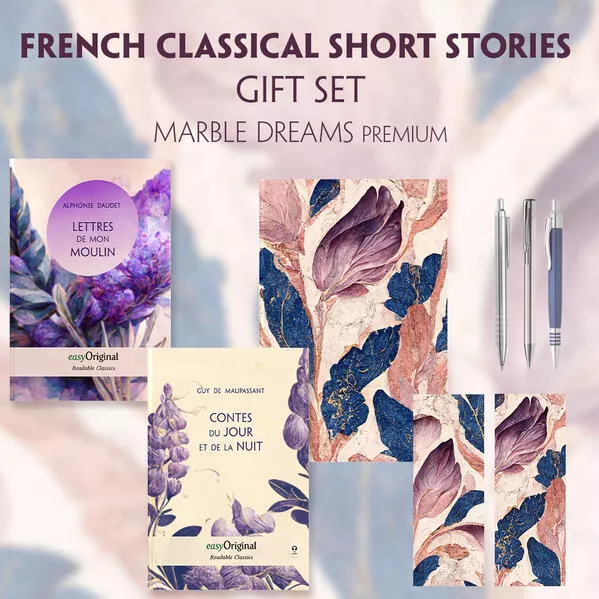 French Classical Short Stories (with audio-online) Readable Classics Geschenkset + Marmorträume Schreibset Premium</a>