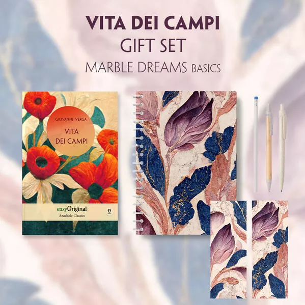Vita dei campi (with audio-online) Readable Classics Geschenkset + Marmorträume Schreibset Basics</a>