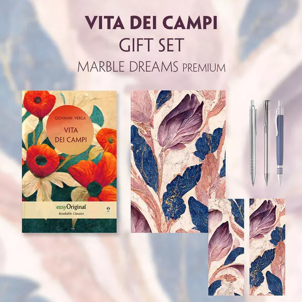 Vita dei campi (with audio-online) Readable Classics Geschenkset + Marmorträume Schreibset Premium</a>