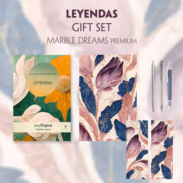 Cover: Leyendas (with audio-online) Readable Classics Geschenkset + Marmorträume Schreibset Premium