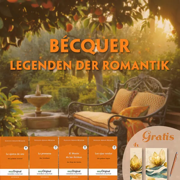 Bécquers Legenden der Romantik (4 Bücher + Audio-Online + exklusive Extras) - Frank-Lesemethode
