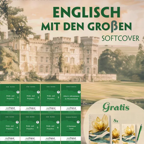 Cover: Englisch mit den Großen Softcover (8 Bücher + Audio-Online + exklusive Extras) - Frank-Lesemethode