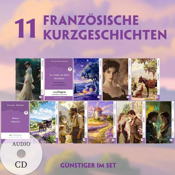 11 Französische Kurzgeschichten (11 Bücher + Audio-CDs) - Frank-Lesemethode - Kommentierte zweisprachige Ausgabe Französisch-Deutsch