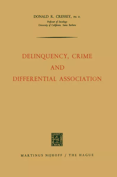 Cover: Delinquency, Crime and Differential Association