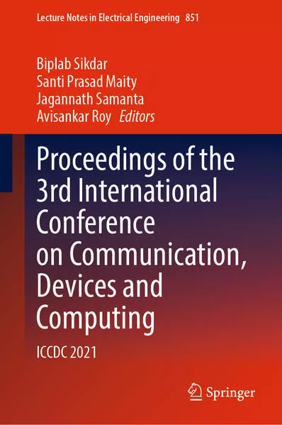 Cover: Proceedings of the 3rd International Conference on Communication, Devices and Computing