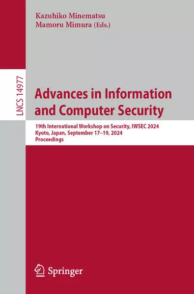 Cover: Advances in Information and Computer Security