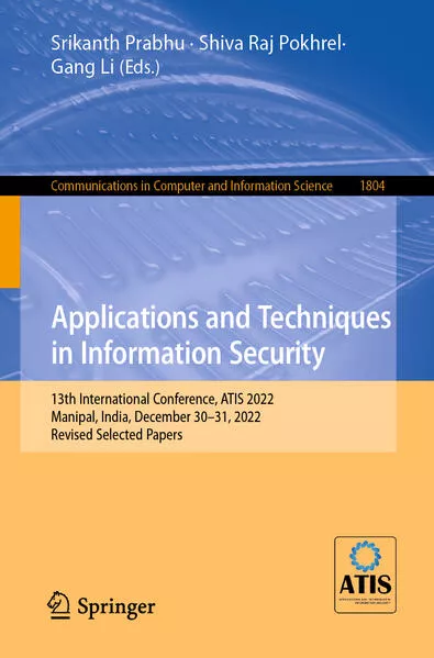 Cover: Applications and Techniques in Information Security