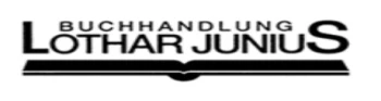 Logo: BUCHHANDLUNG LOTHAR JUNIUS Inhaberin Sabine Piechaczek