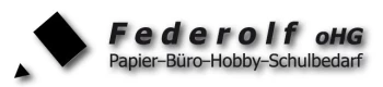 Logo: Federolf papier-büro-hobby