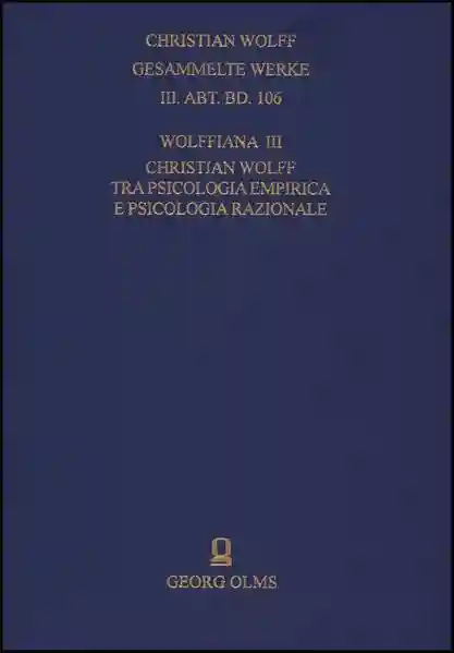 Reihe: Christian Wolff, Gesammelte Werke. III. Abt., Materialien und Dokumente