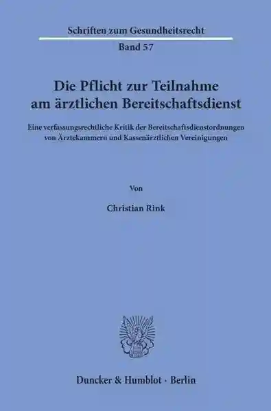 Reihe: Schriften zum Gesundheitsrecht